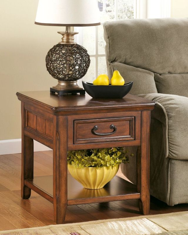 Signature Design by Ashley® Woodboro 2-Piece Dark Brown Living Room Table Set 2