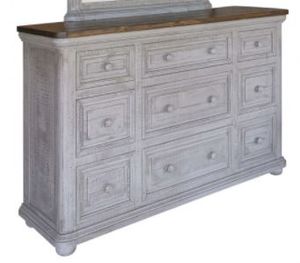 International Furniture Direct Luna Gray Weathered Gray/Brown Dresser
