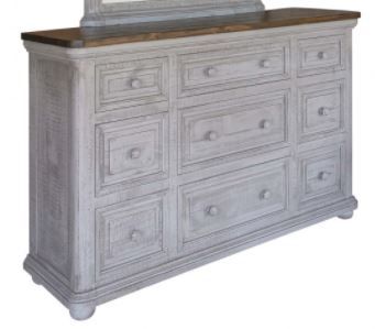 International Furniture Direct Luna Gray Weathered Gray/Brown Dresser-0