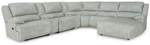 Signature Design by Ashley® McClelland 7-Piece Gray Reclining Sectional with Chaise