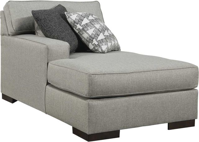 Benchcraft® Marsing Nuvella 2-Piece Slate Sectional with Chaise 2