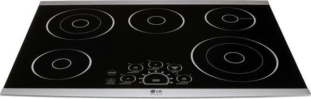 LG Studio 36" Stainless Steel Frame Electric Cooktop 7
