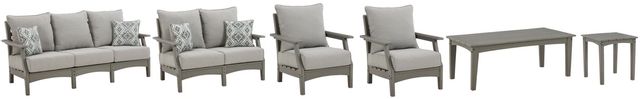 Signature Design by Ashley® Visola 6-Piece Gray Outdoor Seating Set 0
