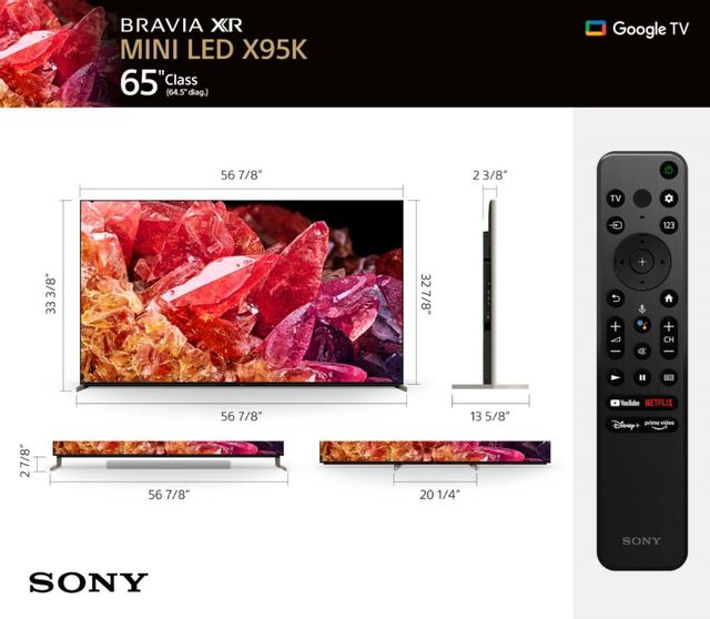 Sony® X95K 65" 4K Ultra HD LED Smart TV 8