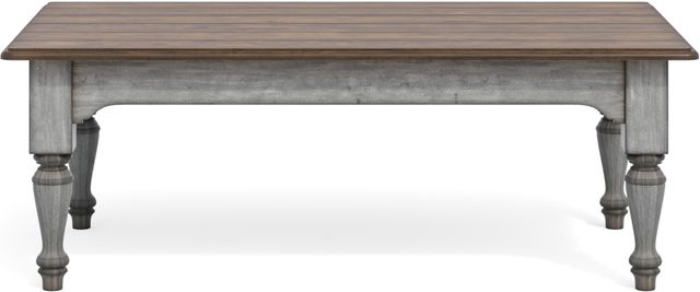 Flexsteel® Plymouth® Distressed Graywash Rectangular Coffee Table 1