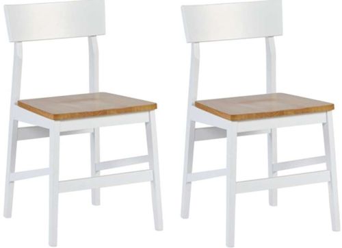 Progressive® Furniture Christy 2-Piece Light Oak/White Dining Chair Set