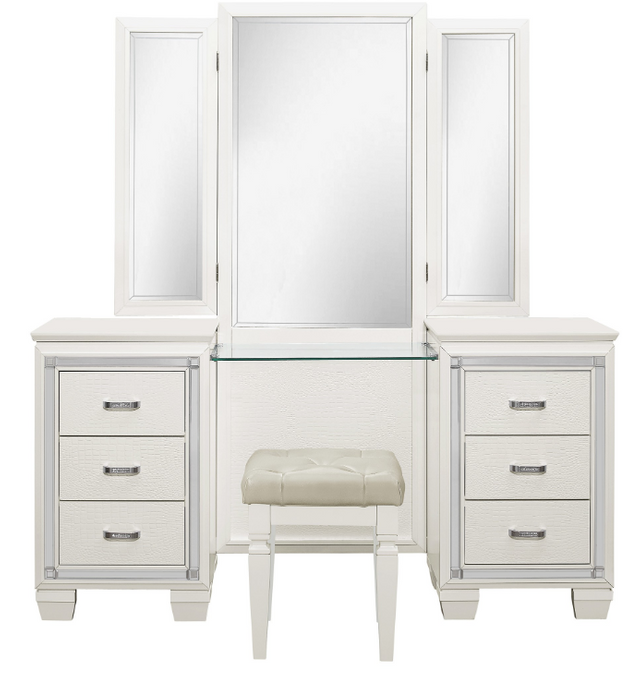 Homelegance Allura White Vanity Dresser with Mirror