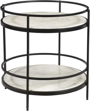 Coast2Coast Home™ Olive Maddie Black/White Accent Side End Table