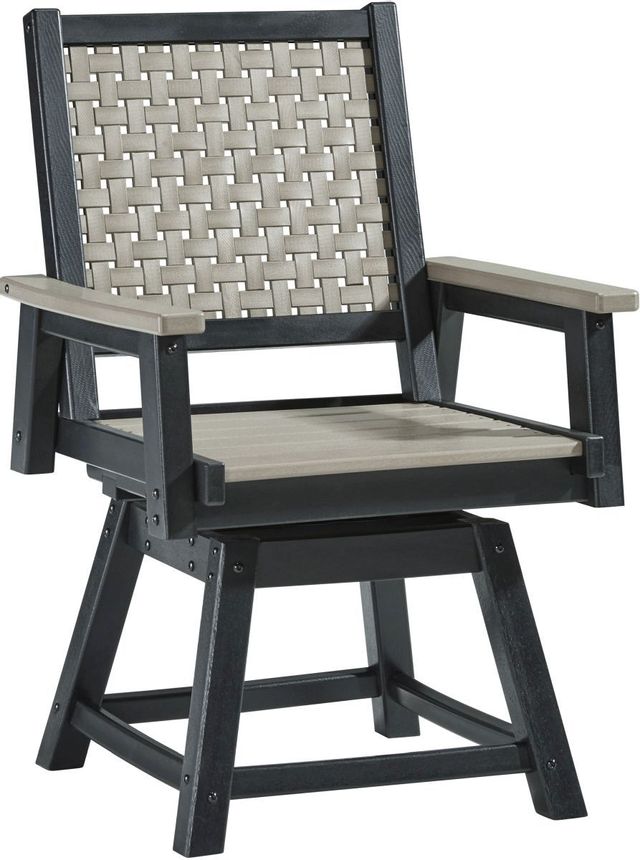 Signature Design by Ashley® Mount Valley Driftwood/Black Swivel Chair