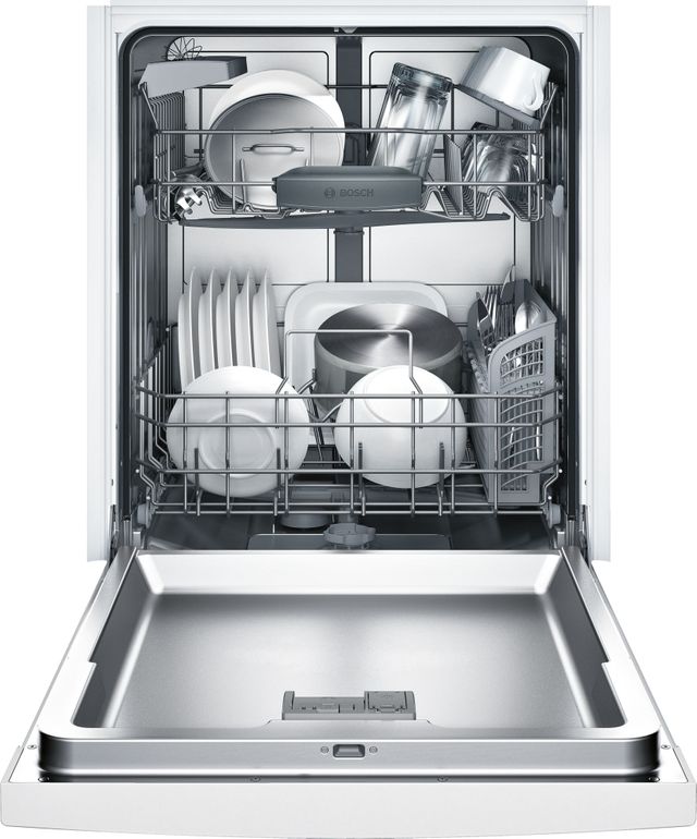 Bosch® 100 Series 24" White Built-in Dishwasher-1