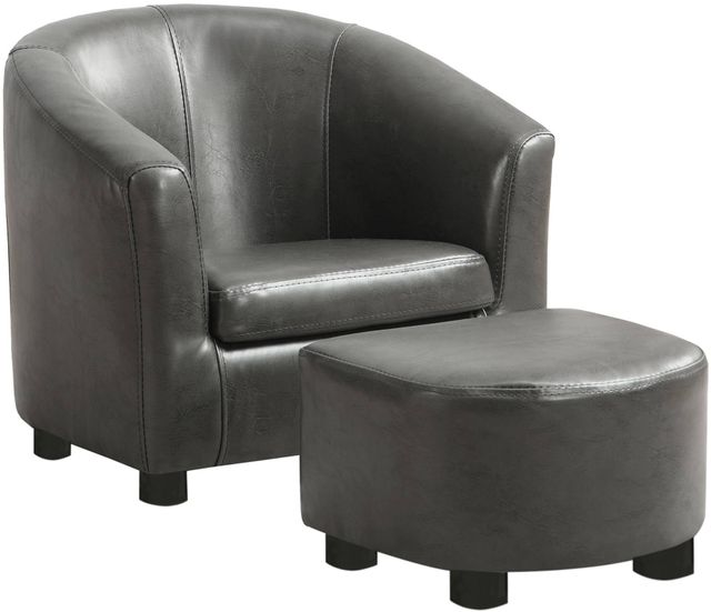 Ensemble de chaises 2 morceaux en tissu gris Monarch Specialties®