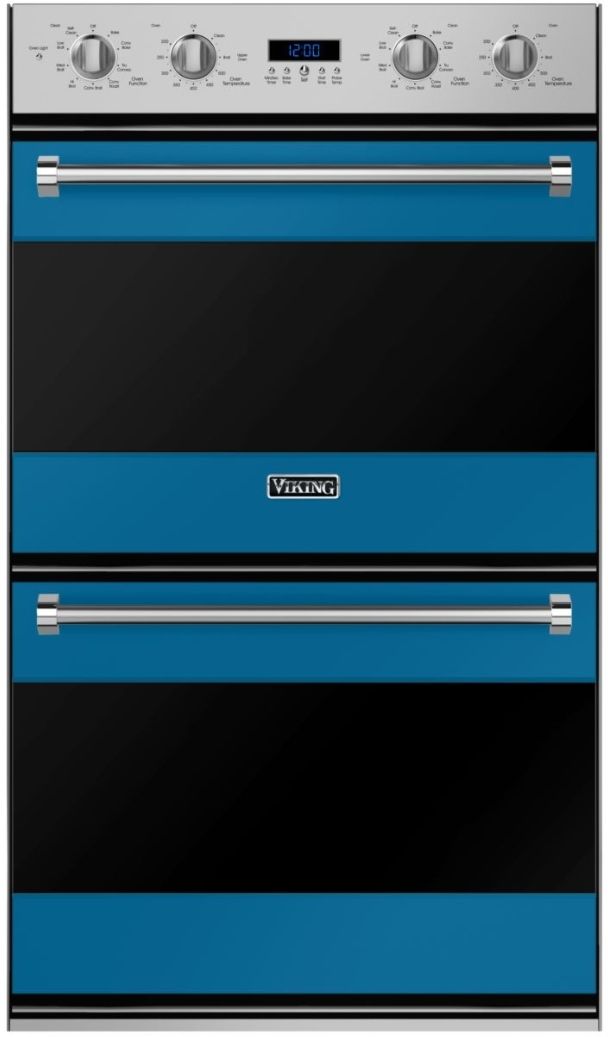 Viking® 3 Series 30" Alluvial Blue Double Electric Wall Oven 29