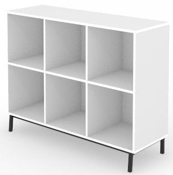 3 Cubby Storage Organizer White