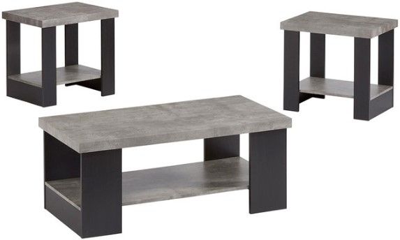Progressive® Furniture Kayson 3-Piece Black/Gray Living Room Table Set-0