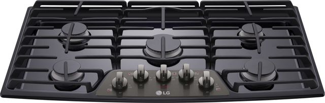 LG 36” Black Stainless Steel Gas Cooktop 6