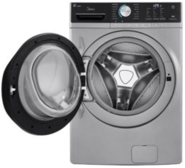 Midea® 5.2 Cu. Ft. Front Load Washer & 8.0 Cu. Ft. Gas Dryer Graphite Laundry Pair 10