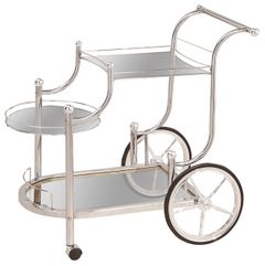 Coaster® Sarandon Chrome/Clear 3-Tier Serving Cart