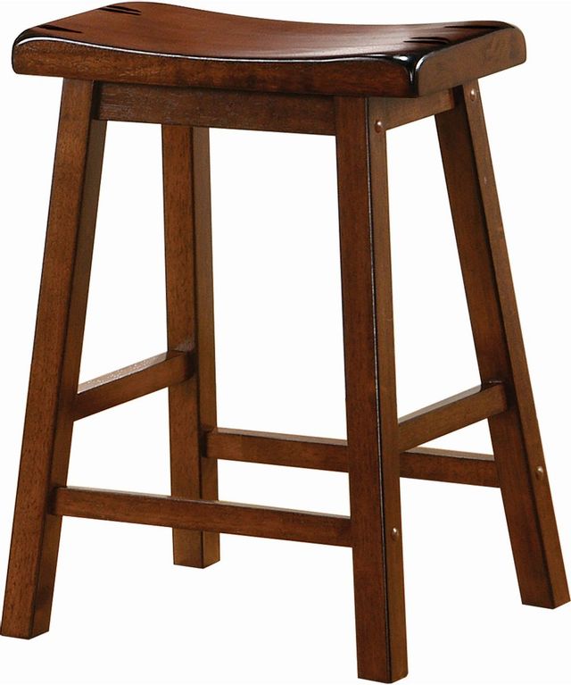 Coaster® Set of 2 Chestnut  Wooden Counter Height Stools-0