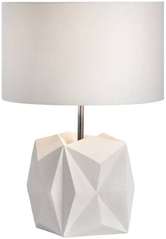 Crestview Collection Ryker White Plaster Table Lamp | Shuee's Furniture ...