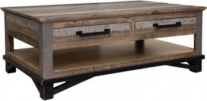 International Furniture Direct Loft Brown Brown/Gray Cocktail Table