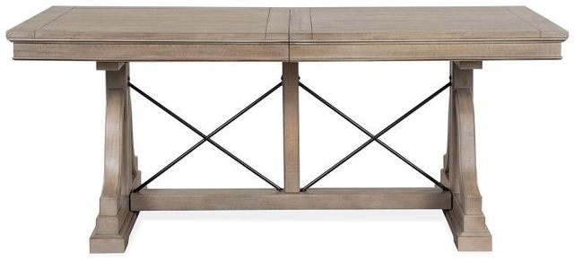 Magnussen Home® Paxton Place Dovetail Grey Trestle Dining Table-1