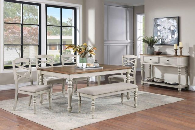 New Classic® Home Furnishings Jennifer Brown/White Dining Table | Bob ...