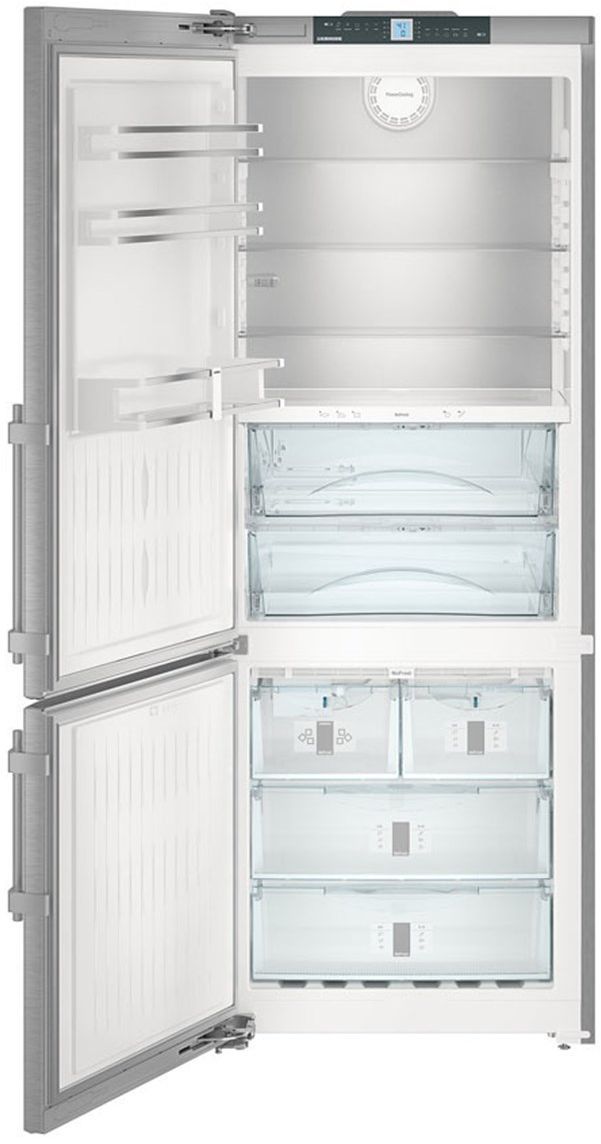 Liebherr 15.0 Cu. Ft. Bottom Freezer Refrigerator-Stainless Steel-3