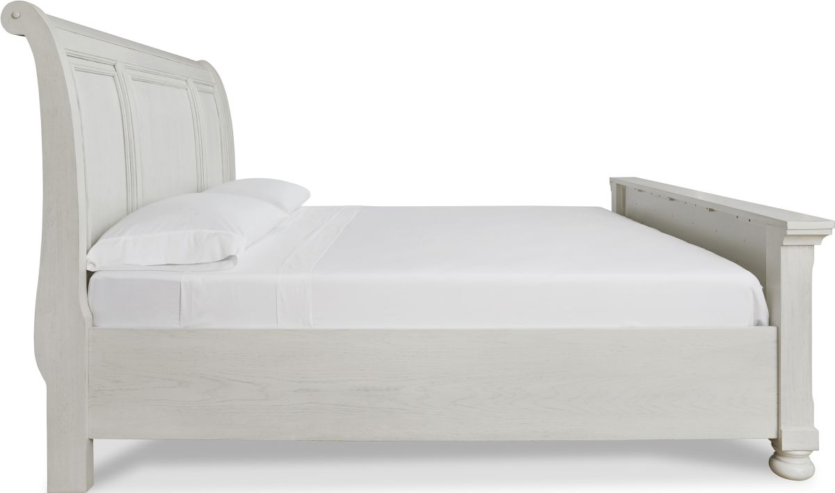 Signature Design By Ashley® Robbinsdale Antique White Sleigh Bed ...