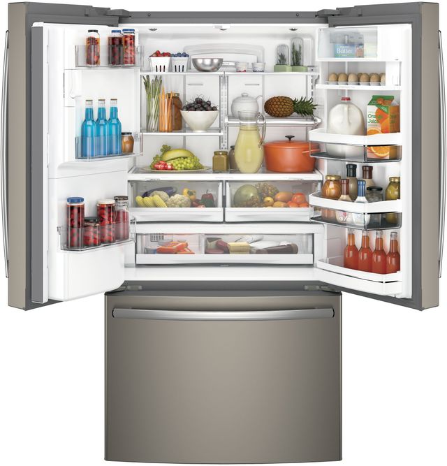 GE Profile™ 22.2 Cu. Ft. Stainless Steel Counter Depth French Door Refrigerator 3
