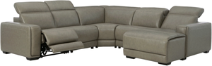 Signature Design by Ashley® Correze 5-Piece Gray Right-Arm Facing Power Reclining Sectional with Chaise