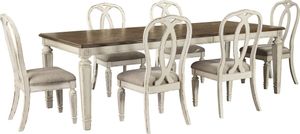 Signature Design by Ashley® Realyn 7 Piece Chipped White Dining Room Table Set