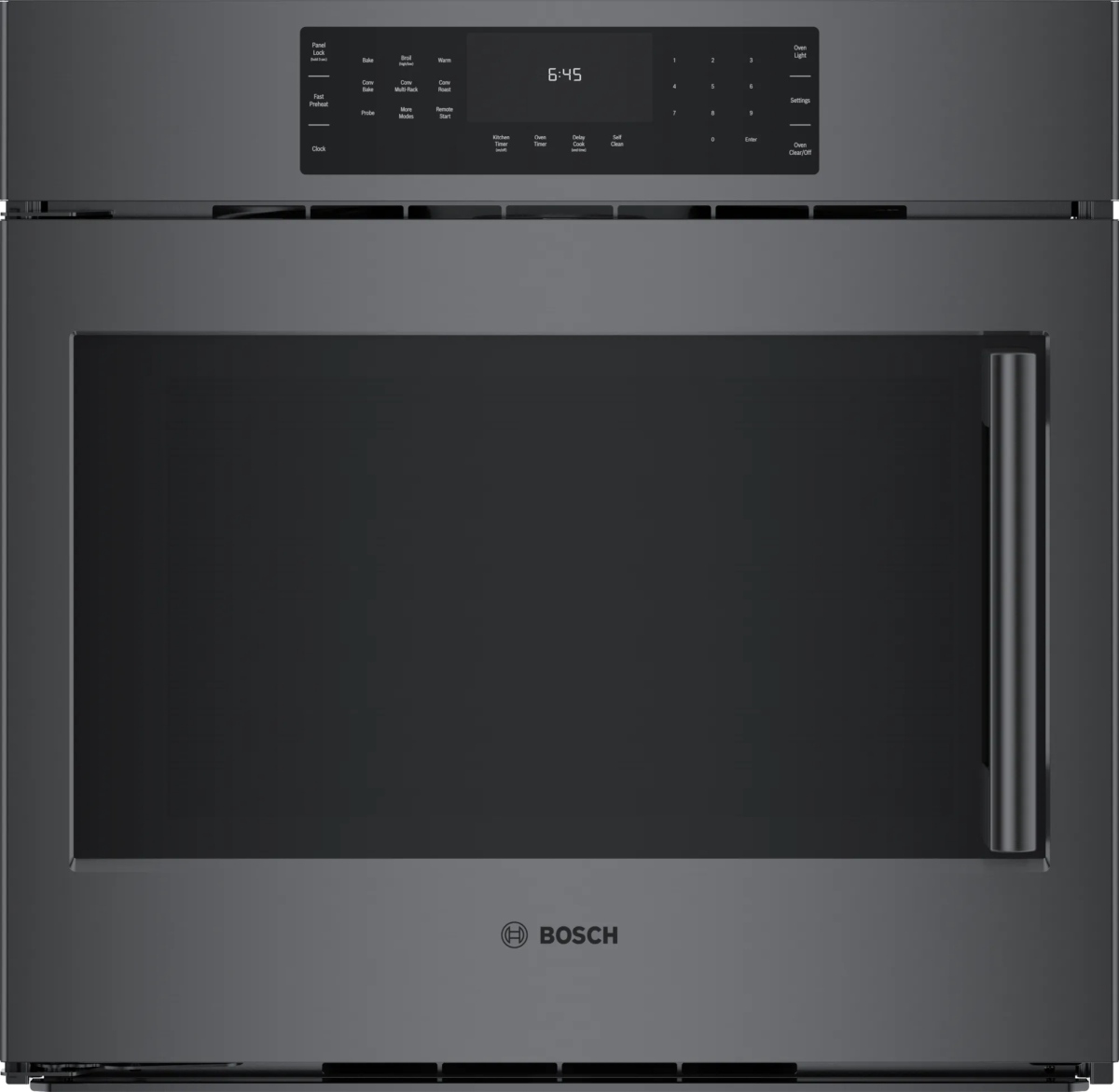 Bosch 800 Series 30" Black Stainless Steel Left-Hand Single Electric Wall Oven