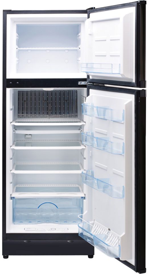 Unique® Appliances 9.7 Cu. Ft. Black Standard Depth Freestanding Liquid Propane Top Freezer Refrigerator 1