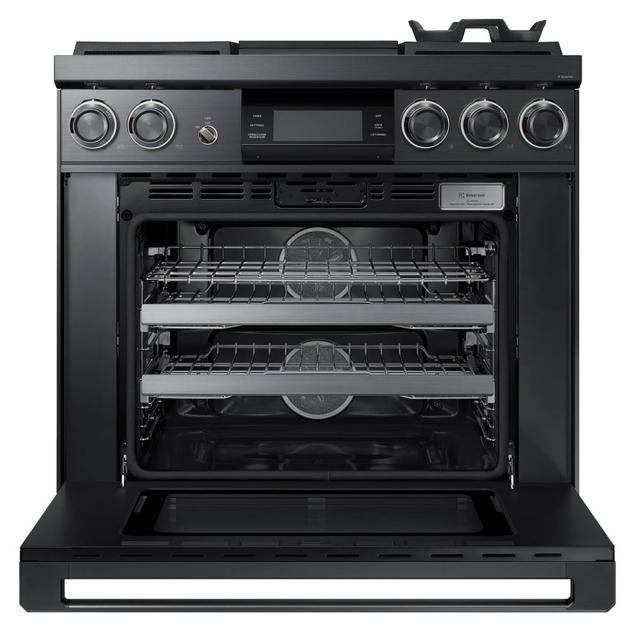 Dacor® Contemporary 36" Pro Dual-Fuel Steam Range-Graphite Stainless Steel 2
