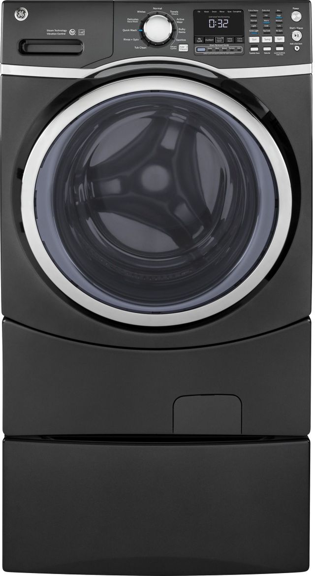 GE® Front Load Washer-Diamond Gray-3