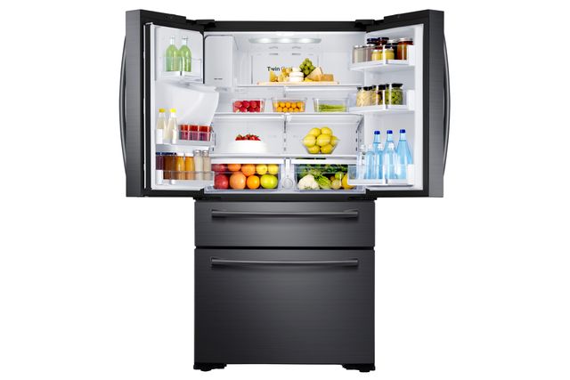 Samsung 30 Cu. Ft. 4-Door French Door Refrigerator-Fingerprint Resistant Black Stainless Steel 2