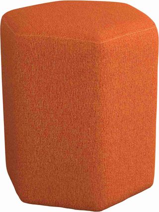 Coaster® Orange Hexagonal Upholstered Stool