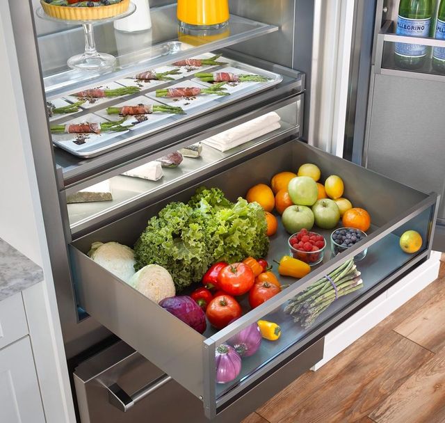 BlueStar® 22.4 Cu. Ft. Stainless Steel Bottom Freezer Built In Refrigerator 2