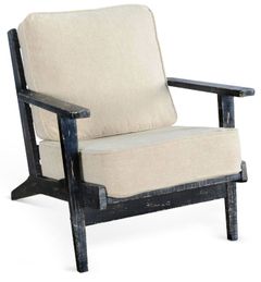 Sunny Designs™ Marina Black Sand/Off-White Accent Chair