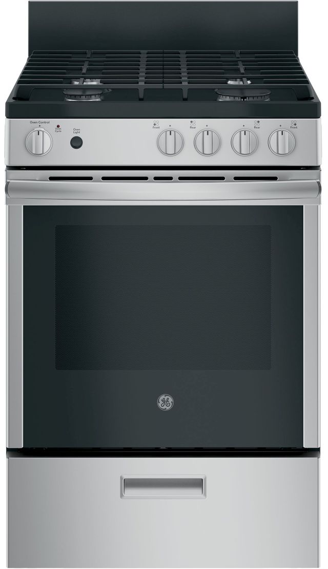 GE® 24" Stainless Steel Free Standing Gas Range (S/D)