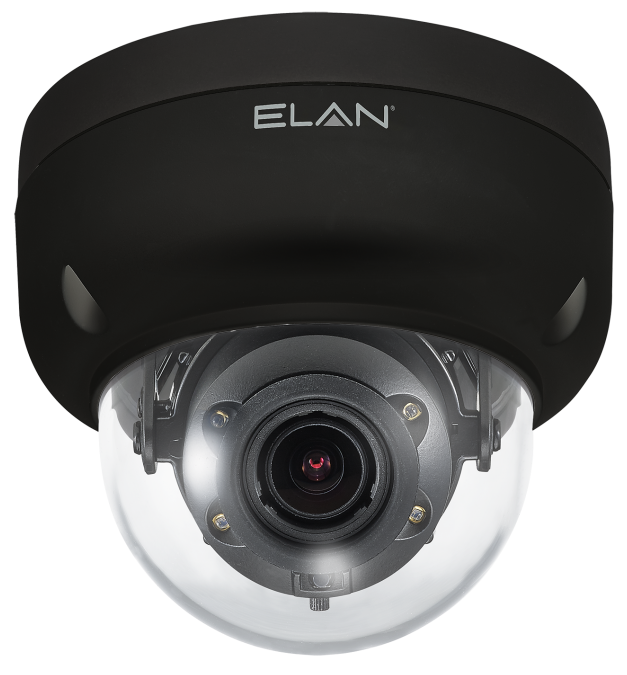 ELAN® Black Surveillance IP Motorized Autofocus 4MP Outdoor Dome Camera with IR 0