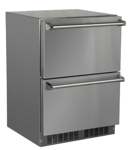 Marvel 5.0 Cu. Ft. Stainless Steel Outdoor Under Counter Refrigerator Drawers-0
