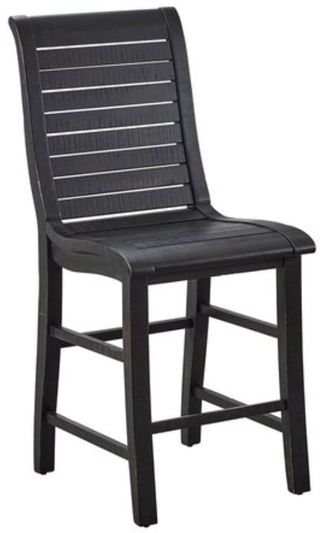 Progressive® Furniture Willow 2-Piece Distressed Black Counter Dining Chair Set