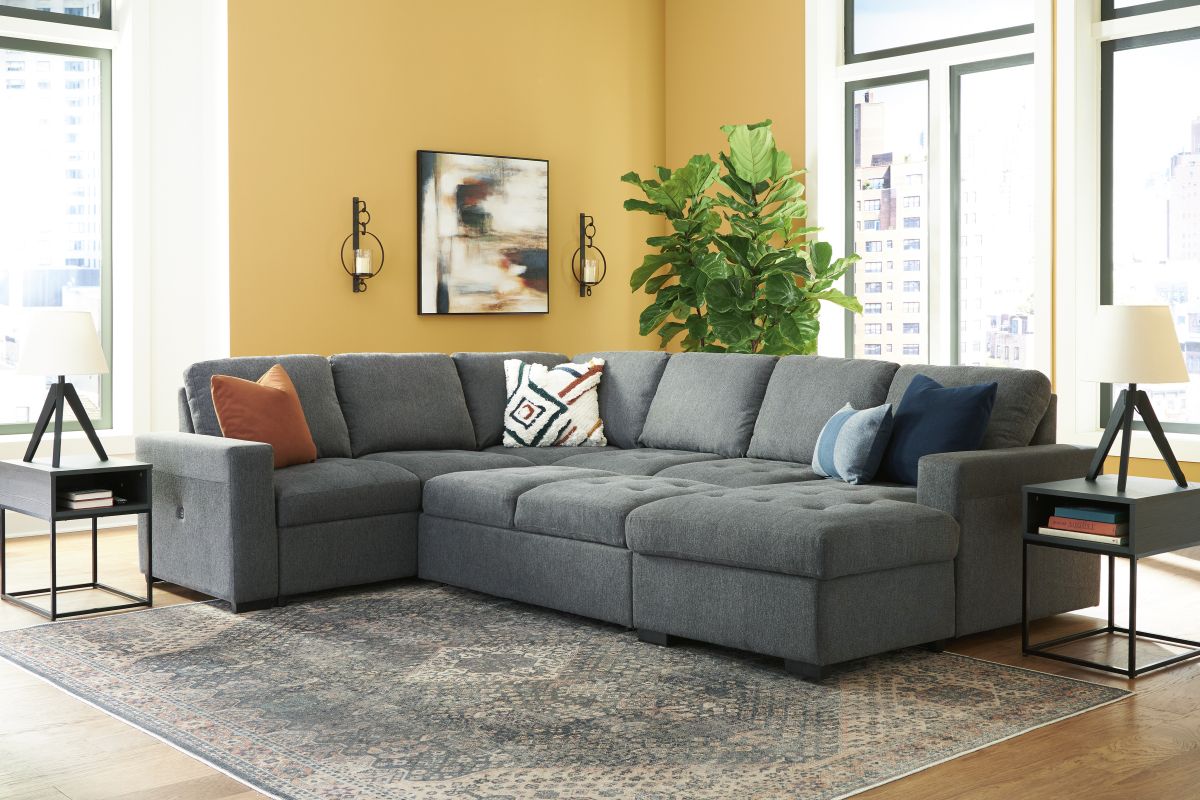 Signature Design by Ashley® Millcoe 3-Piece Gray Sectional with