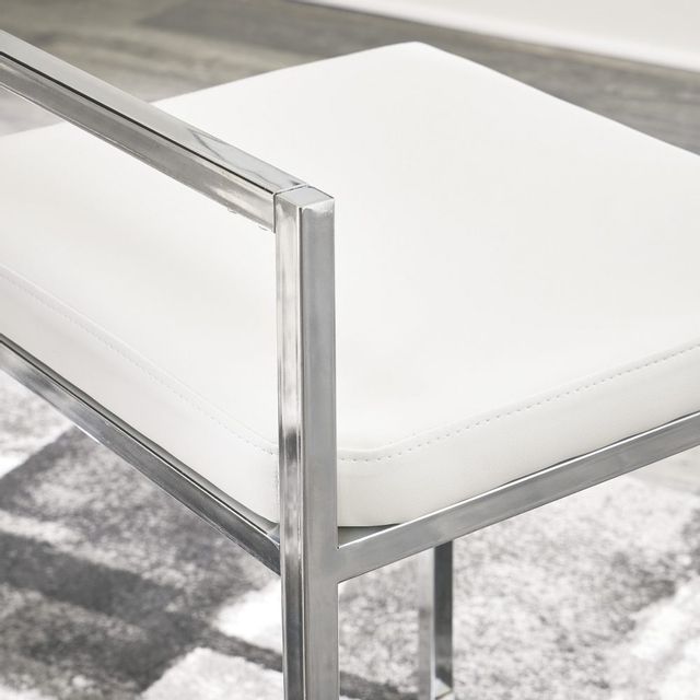 Signature Design by Ashley® Madanere White/Chrome Counter Height Stool 5