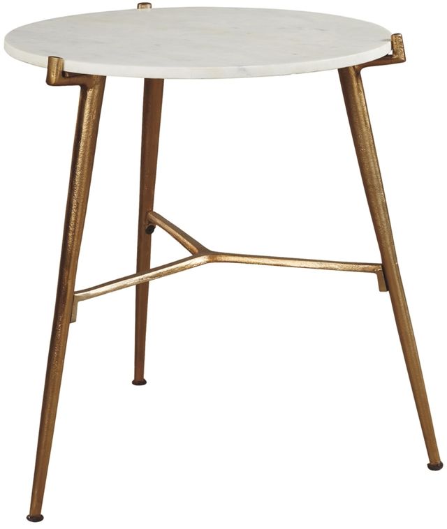 Signature Design by Ashley® Chadton White/Gold Accent Table 1