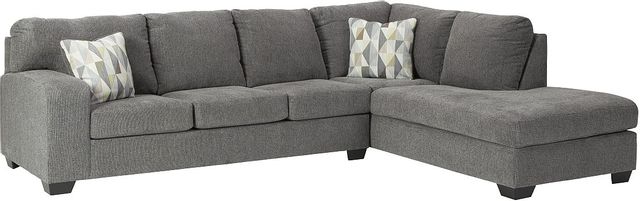 Benchcraft® Dalhart Charcoal 2-Piece Sectional with Chaise 0