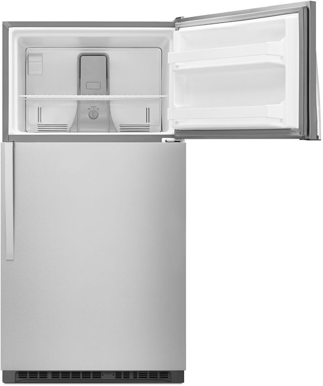 Whirlpool® 20.5 Cu. Ft. Top Freezer Refrigerator-Monochromatic Stainless Steel-2