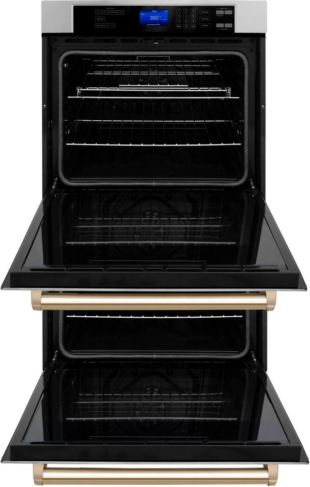 ZLINE Autograph Edition 30" Stainless Steel Double Electric Wall Oven  1