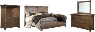 Signature Design by Ashley® Lakeleigh 4-Piece Brown King Panel Bed Set